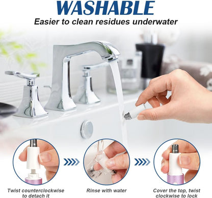 Tondeuse Nez Électrique, 2 En 1 Tondeuse À Sourcils Wet & Dry Nose Ear, USB Rechargeable Tondeuse Nez Oreilles Homme & Femmes, Tête Amovible Étanche, Moteur Silencieux, Brosse De Nettoyage
