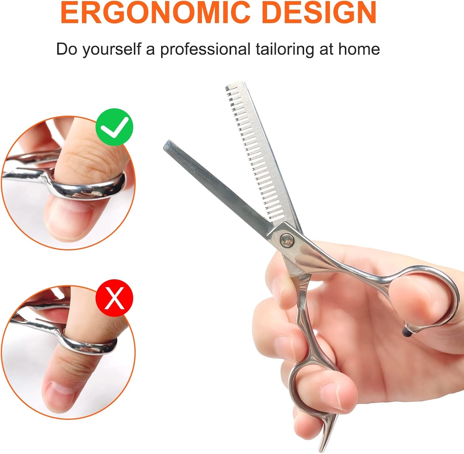 2 Pièces Ciseaux Coiffure Ultra Tranchants Et Précis, De Barbier Professionnels En Acier Inoxydable Pour L'Amincissement Et La Mise En Forme