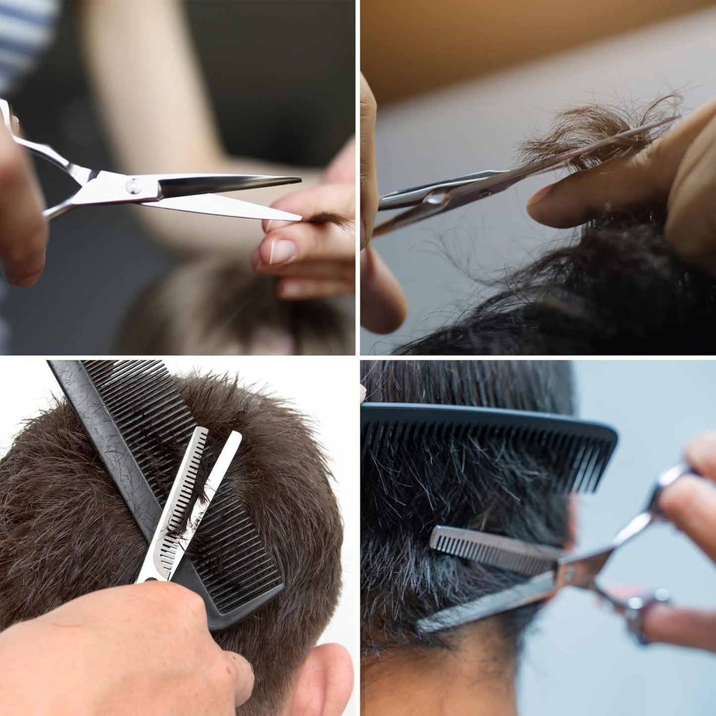 2 Pièces Ciseaux Coiffure Ultra Tranchants Et Précis, De Barbier Professionnels En Acier Inoxydable Pour L'Amincissement Et La Mise En Forme