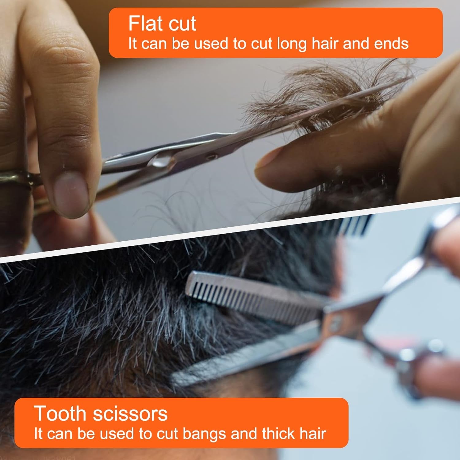 2 Pièces Ciseaux Coiffure Ultra Tranchants Et Précis, De Barbier Professionnels En Acier Inoxydable Pour L'Amincissement Et La Mise En Forme