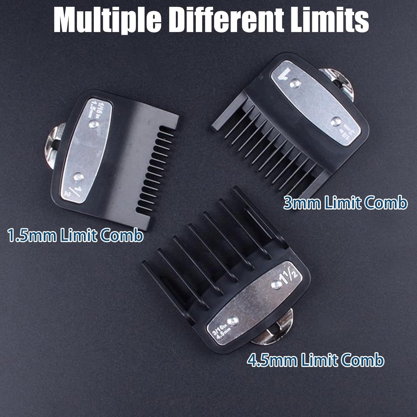 Lot De 3 Peignes Tondeuse Sabot De Guidage,Tondeuse À Cheveux Limite Peigne,Peignes Pour Sabot Cheveux Pour Wahl,Housse De Protection Pour Tondeuse À Cheveux