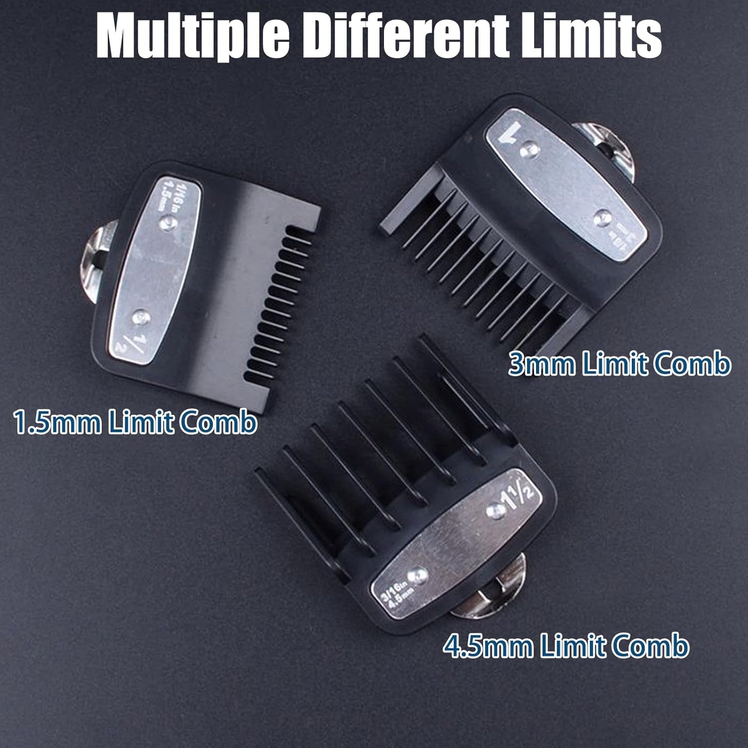 Lot De 3 Peignes Tondeuse Sabot De Guidage,Tondeuse À Cheveux Limite Peigne,Peignes Pour Sabot Cheveux Pour Wahl,Housse De Protection Pour Tondeuse À Cheveux