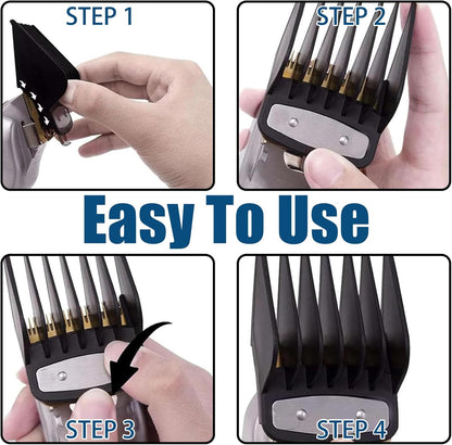 Lot De 3 Peignes Tondeuse Sabot De Guidage,Tondeuse À Cheveux Limite Peigne,Peignes Pour Sabot Cheveux Pour Wahl,Housse De Protection Pour Tondeuse À Cheveux